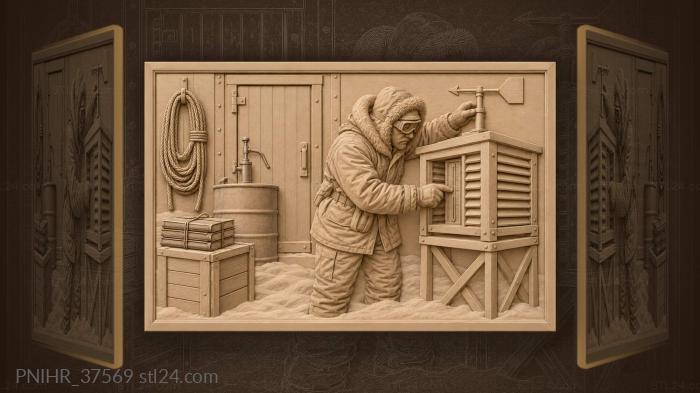 Arctic weather station observation post 3d STL model