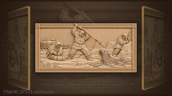 Seal surfaces before the raised harpoon 3d STL model