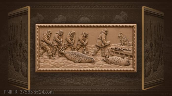 Seal haul across frozen land 3d STL model