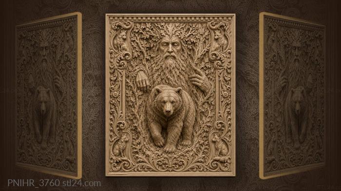 Bear beneath a face in the trunk 3d STL model