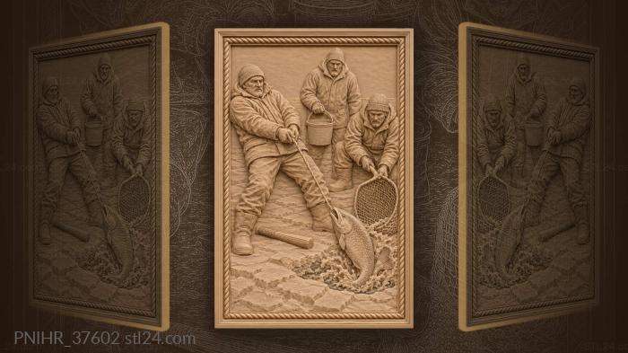 Arctic char breaks the surface thrashing 3d STL model