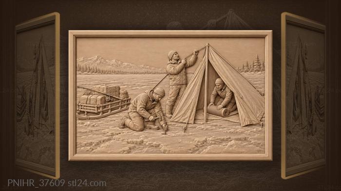 Hammering pegs for the canvas shelter 3d STL model