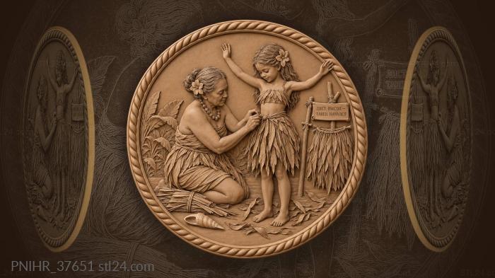 Leaf skirt tying ritual dance 3d STL model