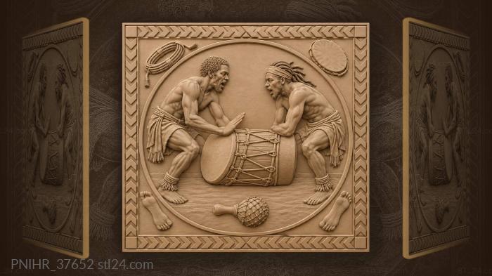 Rhythmic drumming circle lively energy 3d STL model