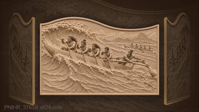Wave riders distant pursuit flying fish 3d STL model
