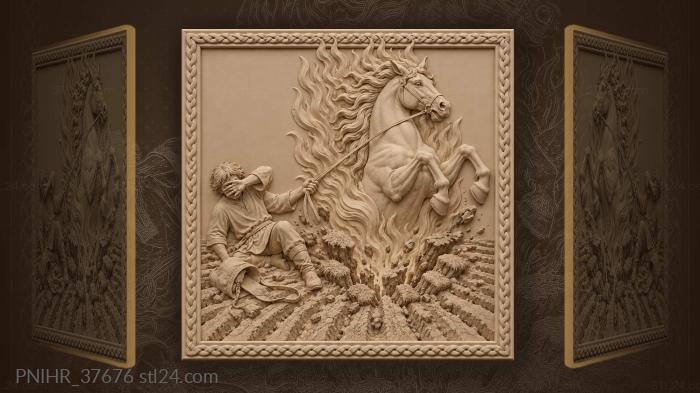 Sivka burka magical horse rising 3d STL model