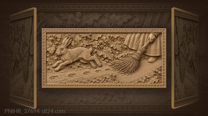 Broom sweeps away hare tracks 3d STL model