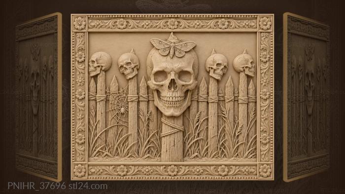 Skull fence moth grimace darkness 3d STL model