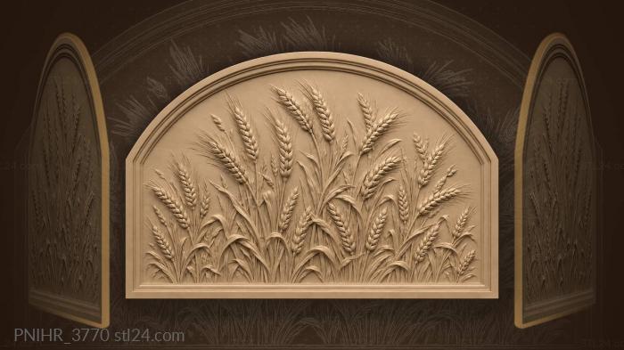 Dense wheat stalks standing tall 3d STL model