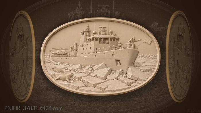 Icebreaker ship arctic polar expedition 3d STL model