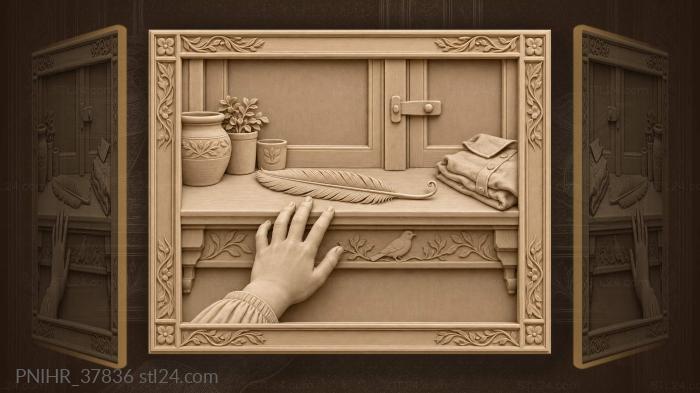 Feather touch gentle request window 3d STL model