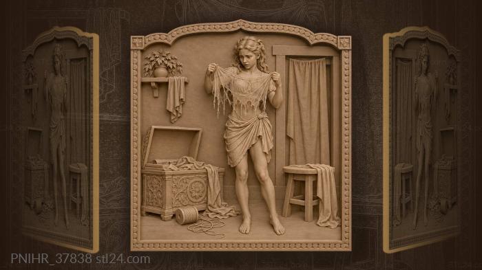 Girl losing her shirt alarm 3d STL model