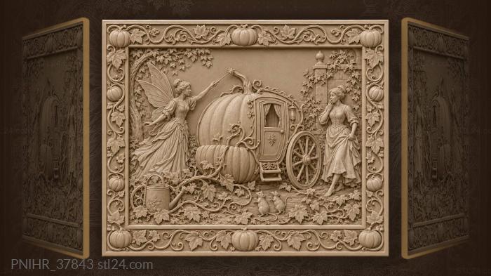 Wheels sprouting from a garden pumpkin 3d STL model