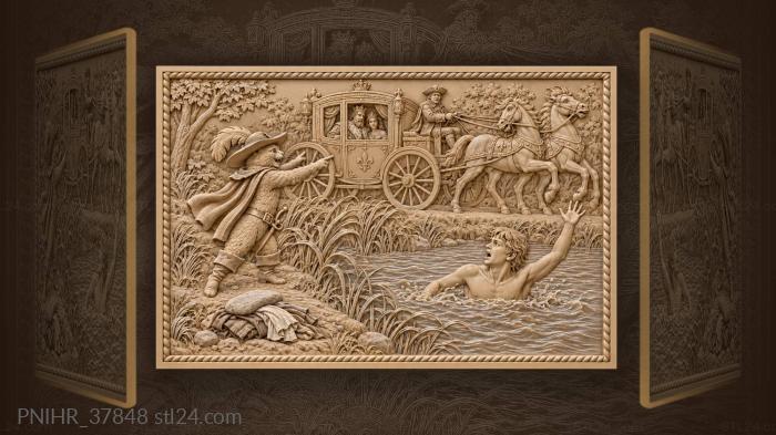 Boy in river puss in boots 3d STL model