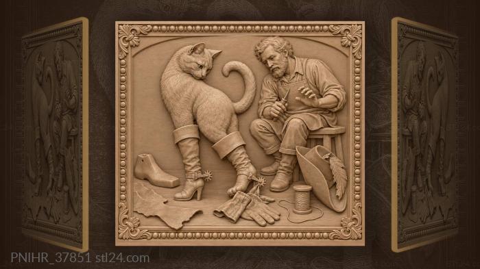 Cats boots cobblers workshop whimsy 3d STL model