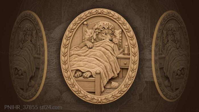 Wolf sleeps under warm quilt 3d STL model