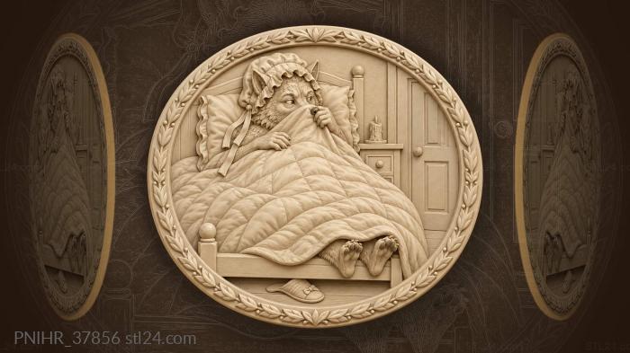 Nightcap on but tail sticking out 3d STL model