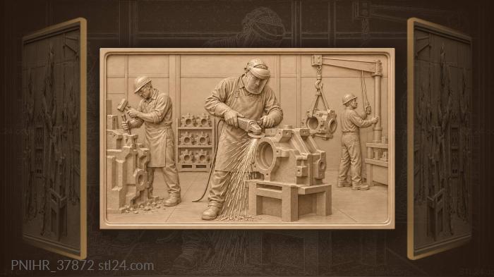 Industrial forge work in progress 3d STL model