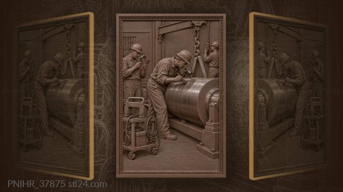 Brushing magnetic solution under ultraviolet lamp 3d STL model