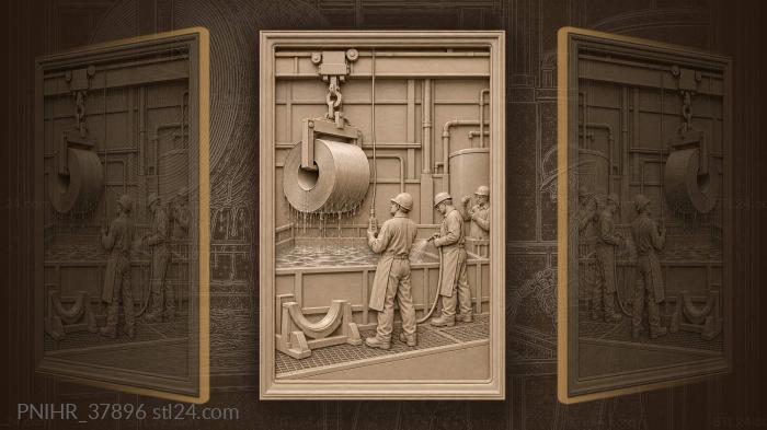 Lifting steel coil from acid bath 3d STL model