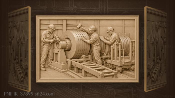 Guiding slit coil onto the mandrel 3d STL model