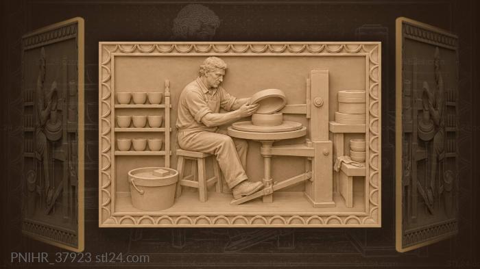 Bowl formed by a mould on the jigger 3d STL model