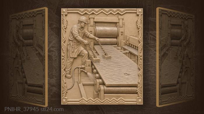 Guiding plate with chains at cooling bed 3d STL model
