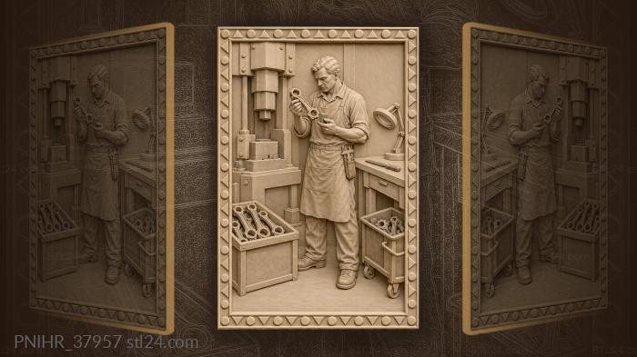 Forging inspector quality control process 3d STL model
