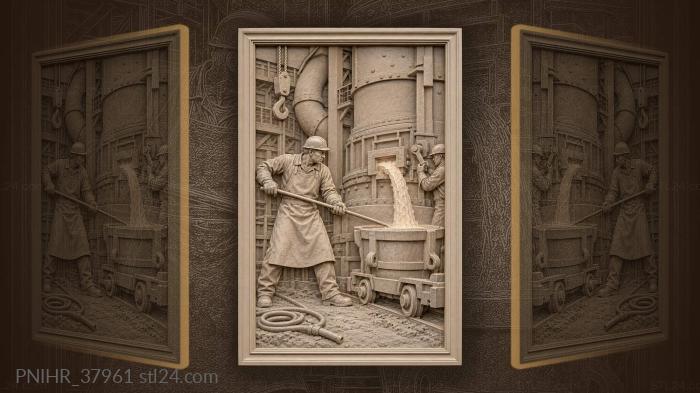Pouring steel in the foundry 3d STL model