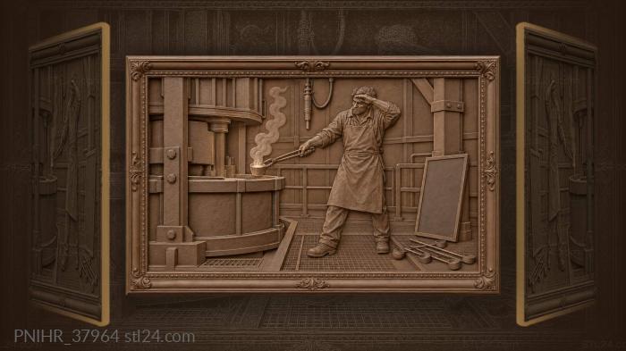 Testing the melt before casting 3d STL model