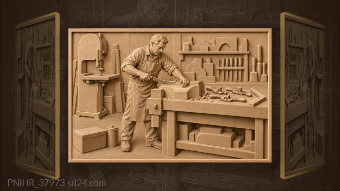 Foundry pattern shop buildings industry 3d STL model
