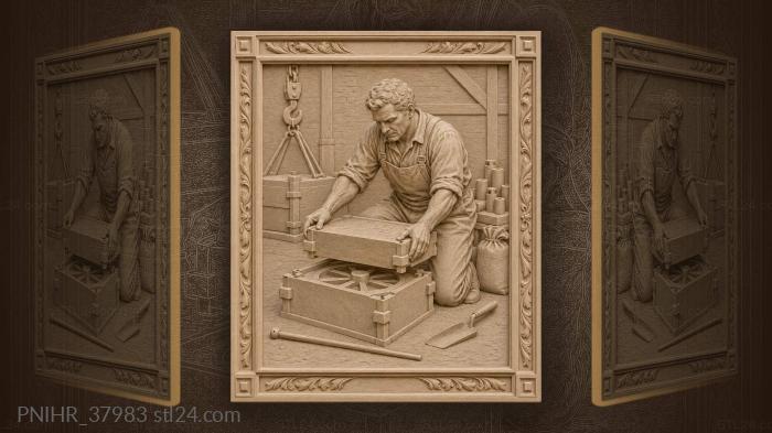 Molder assembles casting mold 3d STL model