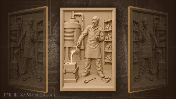 Induction furnace melting the charge 3d STL model