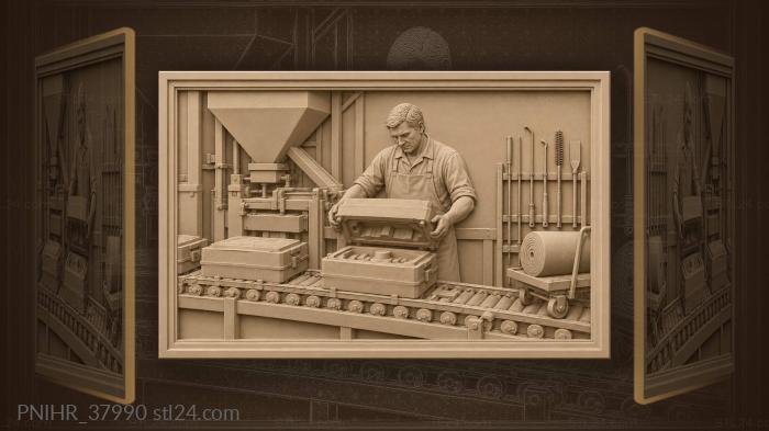 Molder checks the casting mold 3d STL model