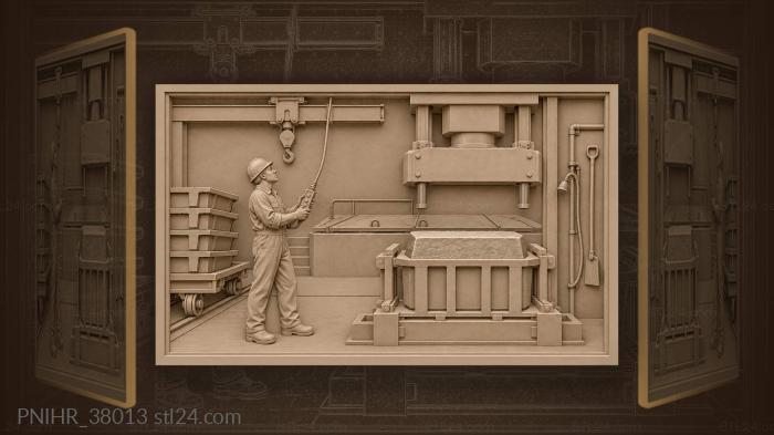Operating the foundry press 3d STL model