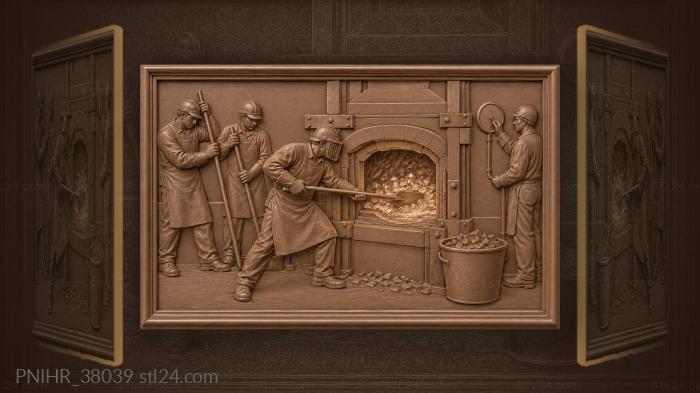Glassworks furnace molten glass process 3d STL model