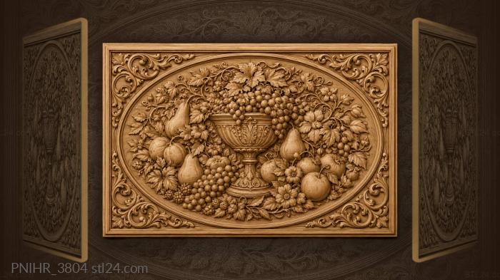 Chalice overflows into apples and vines 3d STL model