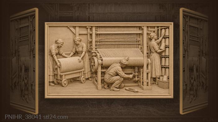 Technician adjusts loom brake 3d STL model
