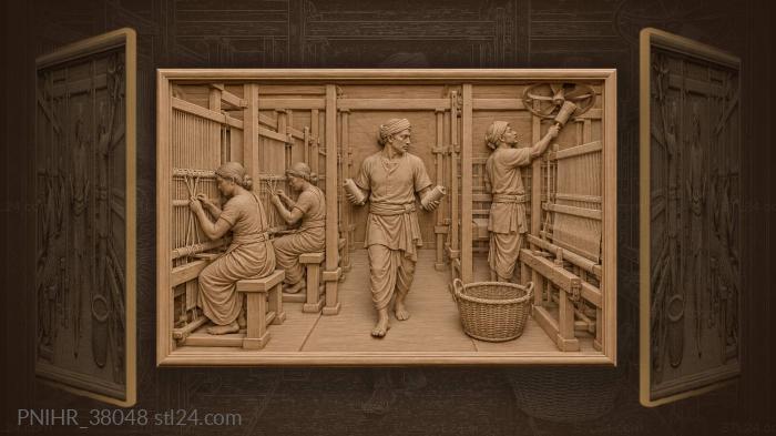 Shuttle carrier brings quills between looms 3d STL model