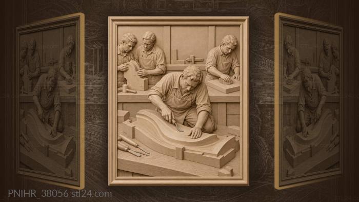 Patternmaker’s workshop busy with work 3d STL model
