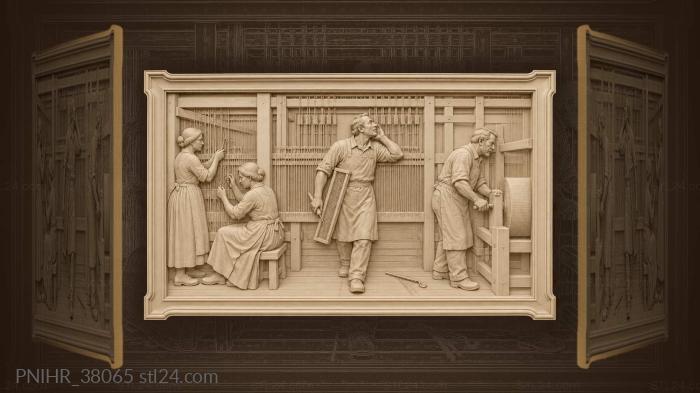 Weaver’s alley workshop daily life 3d STL model