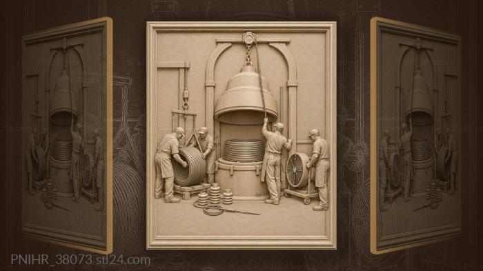 Furnace operator with cooling coil 3d STL model