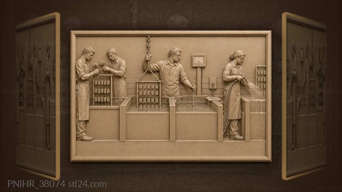 Lowering rack into the nickel bath 3d STL model