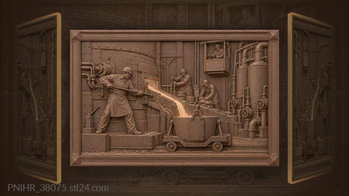 Foundryman guides the molten metal 3d STL model