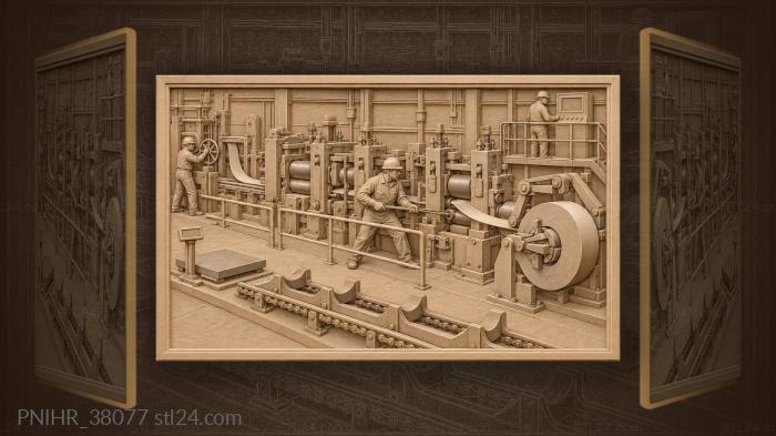 Roller operates the sheet metal line 3d STL model