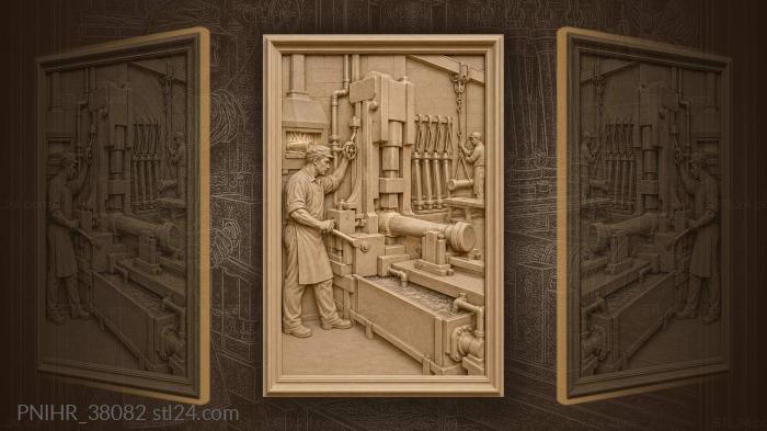 Craftsman starts a steam hammer 3d STL model