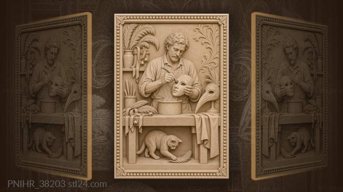 Carnival mask maker’s cozy workshop 3d STL model