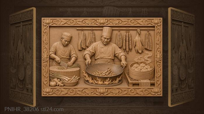 Festive wok noodles chinese cuisine 3d STL model