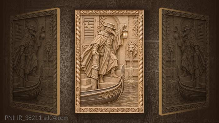 Carnival night plague doctor lantern 3d STL model