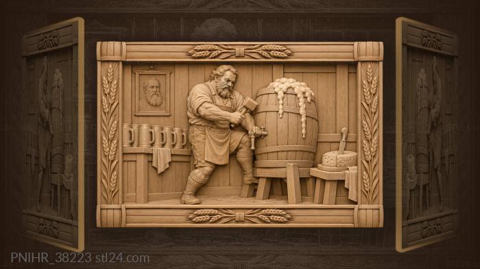 Oktoberfest beer tapping celebration tavern 3d STL model